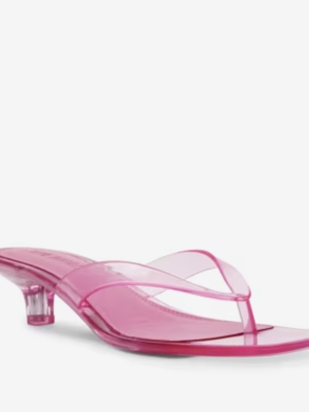 STEVE MADDEN women’s Pink Jelly Kitten-Heel Thong Sandals